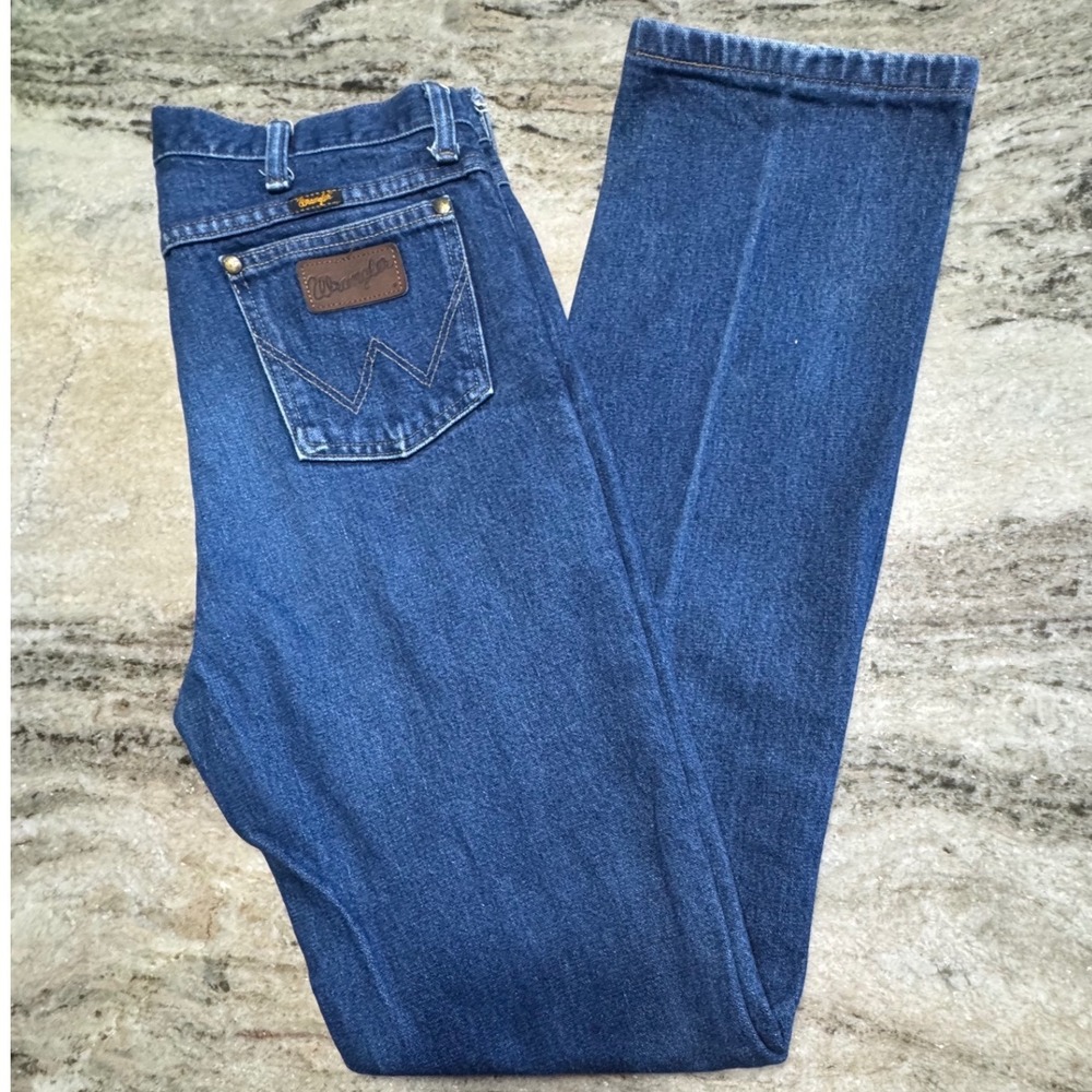 Wrangler Jeans Mens 34x36 Cowboy Cut Slim Fit 936MWZ Blue Denim Medium‎ Wash